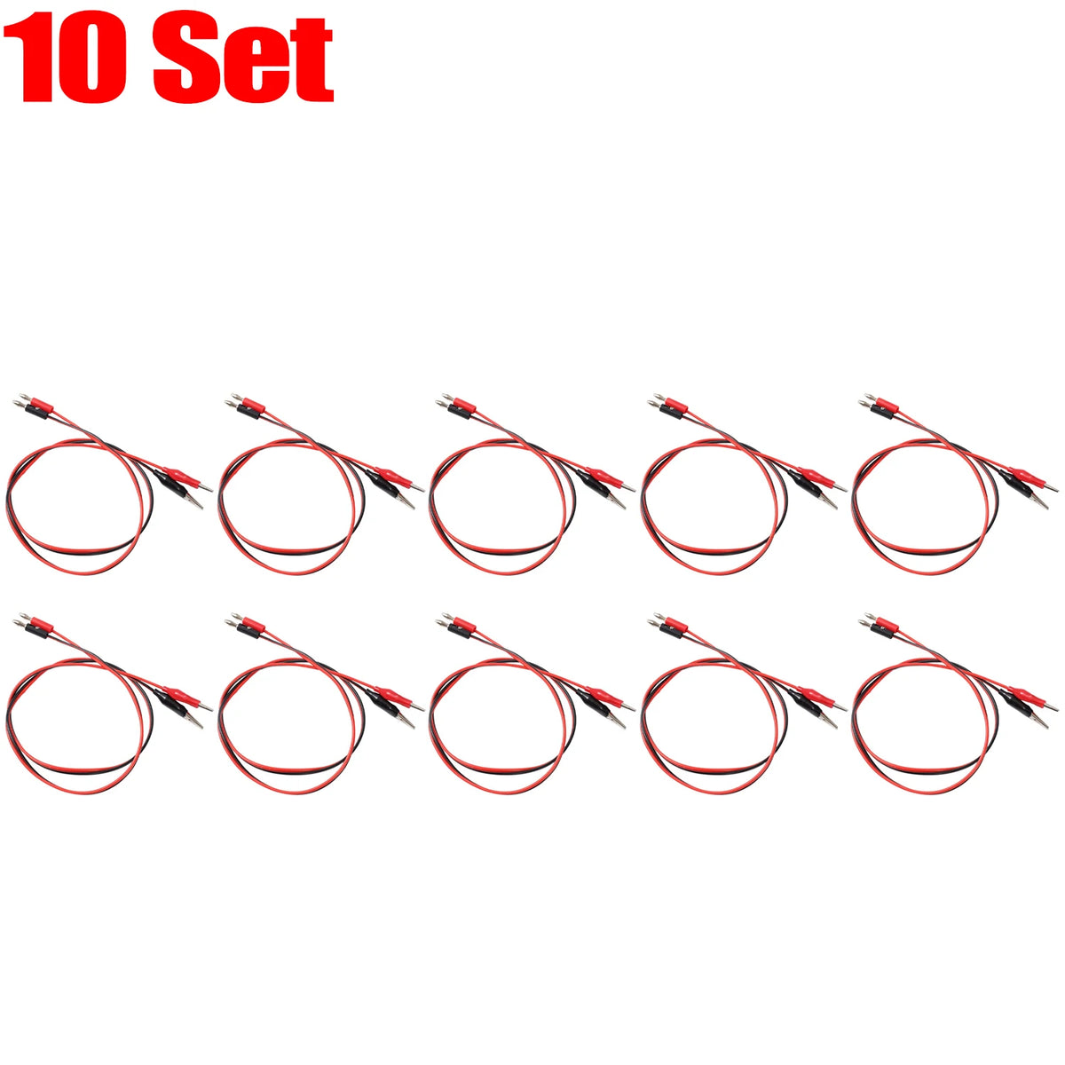 4mm Banana Plug to Alligator Clip Test Leads - Multimeter & Oscilloscope Electrical Testing Cables