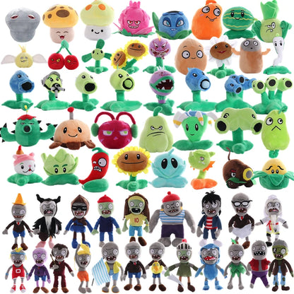 Plants vs Zombies 2 Plush Toys — Peashooter & Sunflower Stuffed Dolls Anime PVZ Gift for Kids
