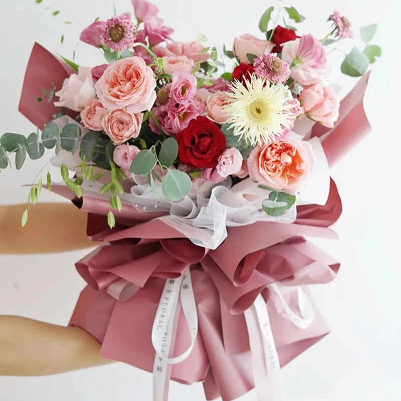 Plastic Flower Packaging Liner – Plant Stand & Fixed Bouquet Base for Floral Crafts and Supplies
