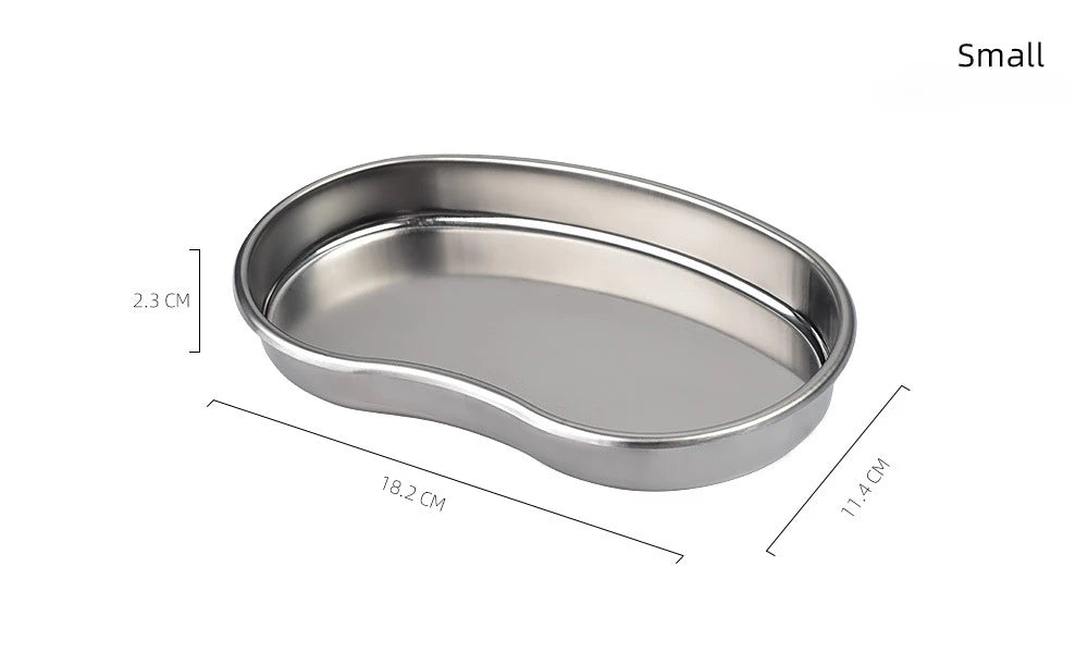 Stainless Steel Kidney-Shaped Sterilized Tray – Medical, Dental & Surgical Tweezers Container Jar