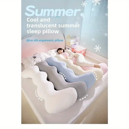 Ice Silk Cooling Body Pillow - Summer Sleeping & Leg Hugging Pillow for Women