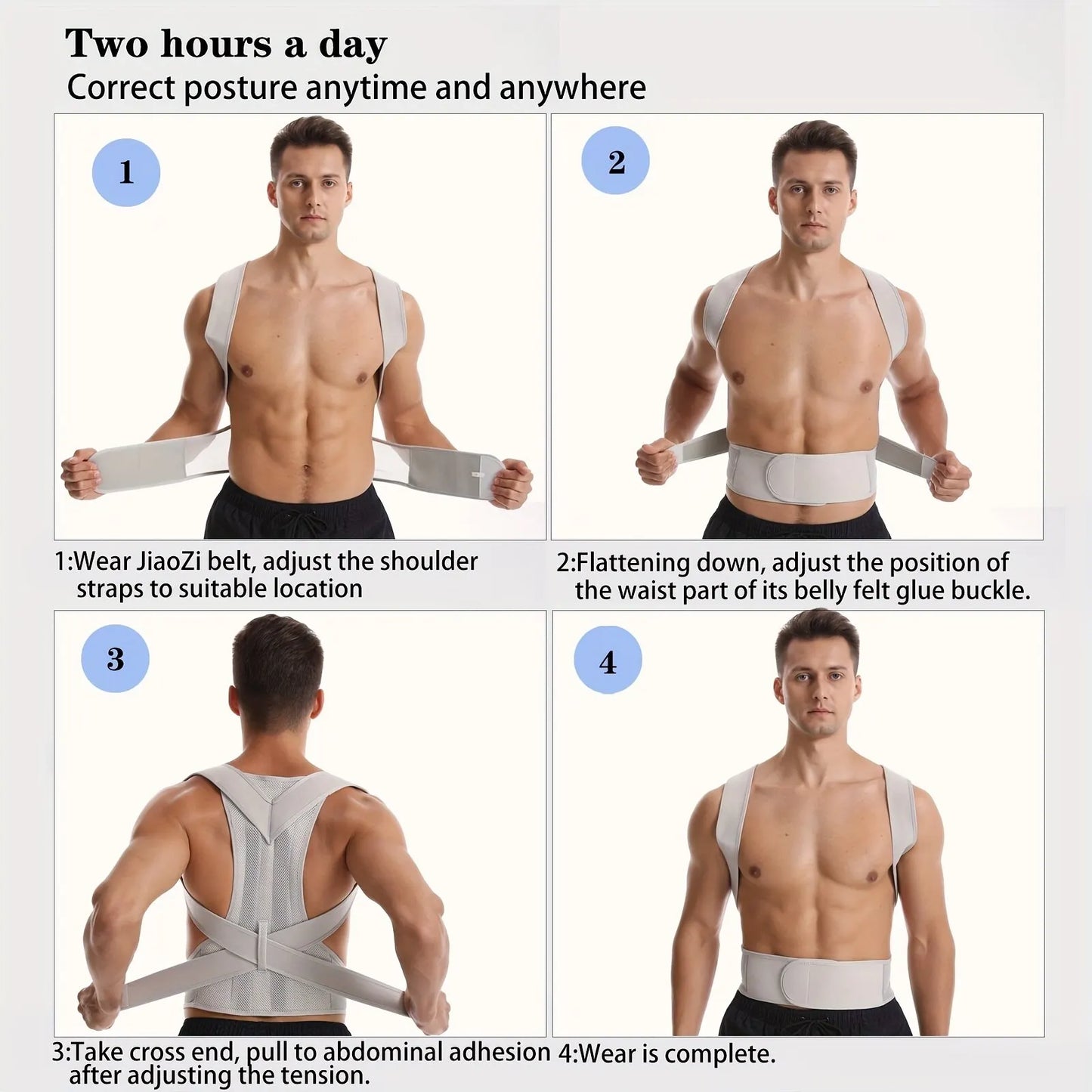Hunchback Posture Corrector – Chest, Shoulder & Neck Support Tape Training Equipment