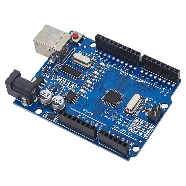 UNO R3 ATmega328P Development Board - Arduino IDE Compatible Controller Board with Pin Header & USB Cable
