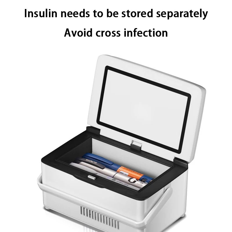 20400mAh Portable Insulin Refrigerator – USB Rechargeable Mini Cold Box with Bag for Medicine & Constant Temperature Storage