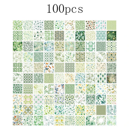 100 Pcs Vintage Multi-Style Writing Paper - Retro Stationery for Scrapbooking, Junk Journals & DIY Crafts