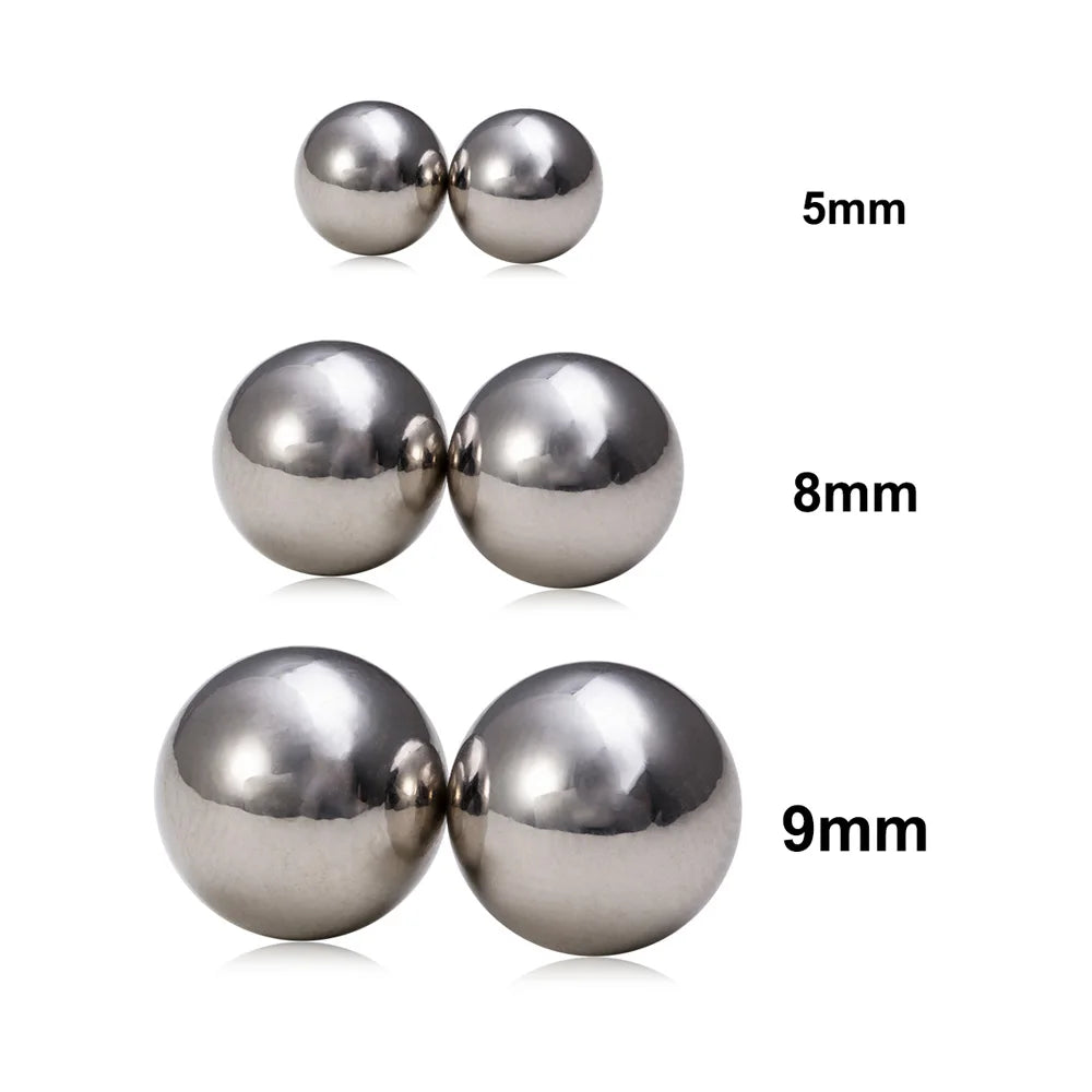 Magnetic Non-Piercing Jewelry Set - Stainless Steel Nipple Rings, Nose Studs & Lip Rings