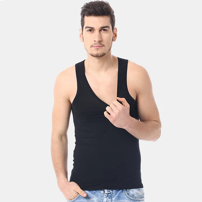 Men's Thin Cotton Vest – Solid Color, Slim Fit Sleeveless Shirt for Casual Wear, Fitness & All-Season Comfort