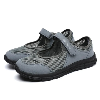 Women’s Breathable Mesh Vulcanized Sneakers – White Casual Walking Shoes, Fashion Work Shoes for Comfort & Everyday Wear
