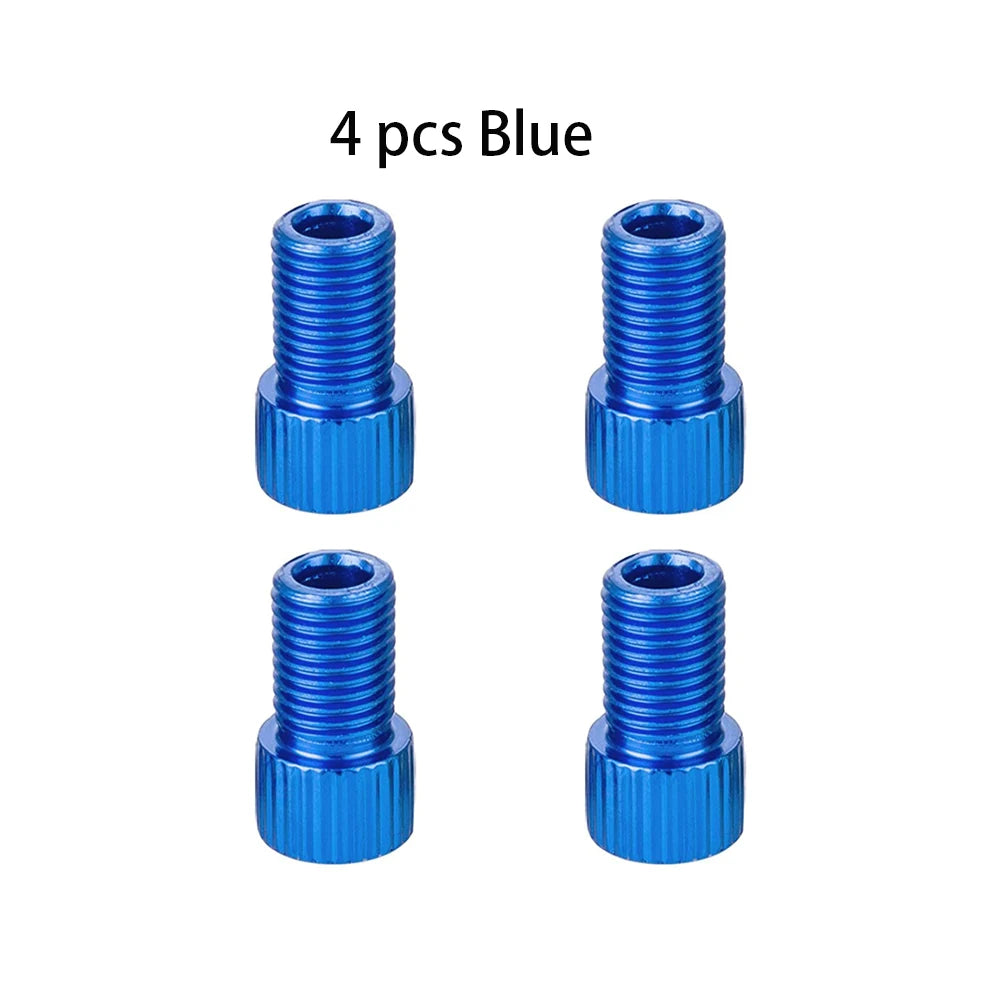 10-Color Aluminum Bicycle Valve Adapter – PRESTA to SCHRADER Converter for Bikes & Cars