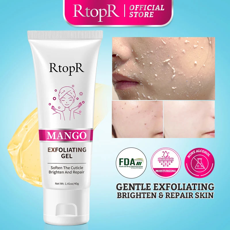 Facial Exfoliating Gel – Whitening, Moisturizing & Repairing Face Scrub Cleanser for Acne and Blackhead Removal Skincare