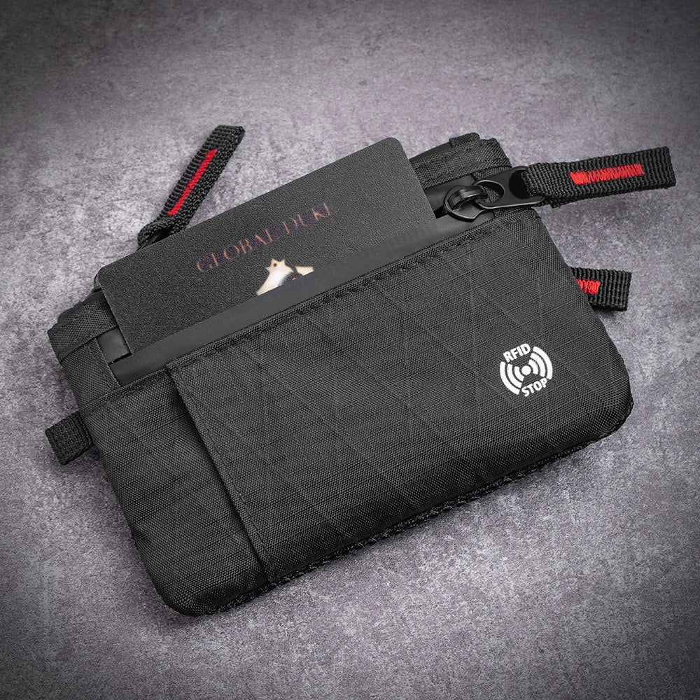 EDC RFID Anti-Theft Wallet - Ultra-Thin Unisex Zipper Coin Purse & Multi-Compartment Card Holder