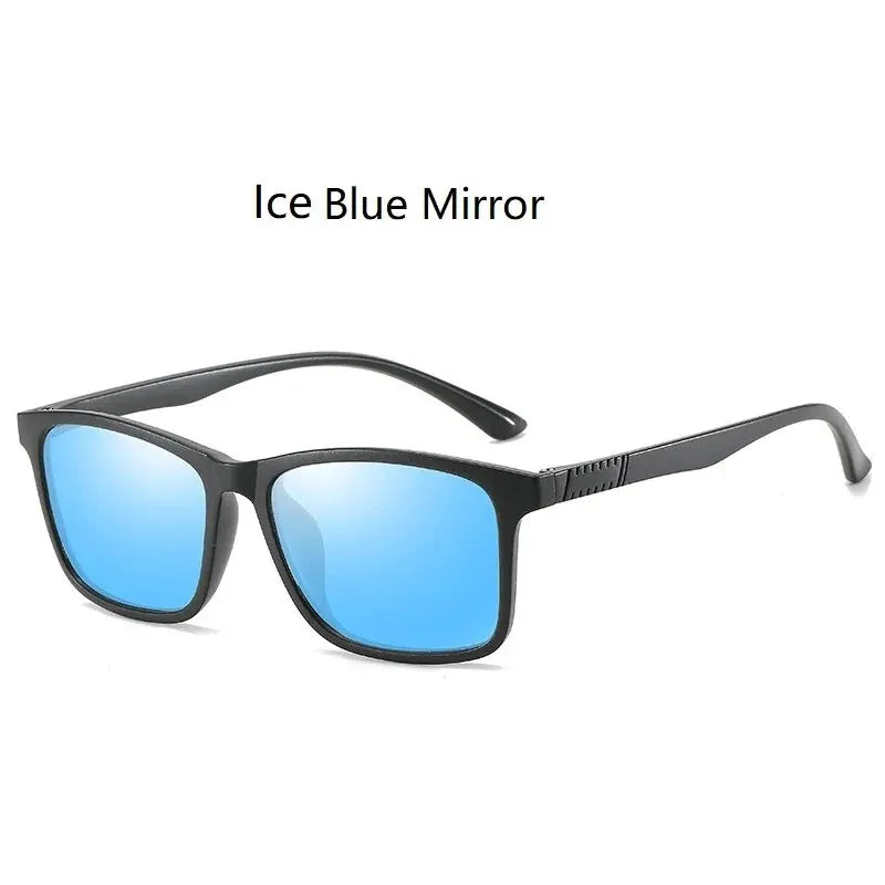 Luxury Men’s Polarized Sunglasses – Vintage Square TR90 Frame, Ultra-Light UV400 Driving & Fishing Eyewear