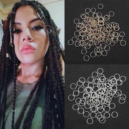 5–50PCS Mixed Color Dreadlock Hair Accessories — Beads, Clips, Cuffs & Rings for Braids and Dreadlocks Jewelry