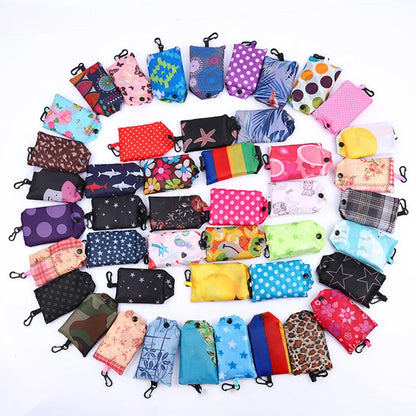Foldable Reusable Shopping Bag - Eco-Friendly Shopper and Storage Organizer for Groceries, Vegetables - Ideal Women's Travel Tote