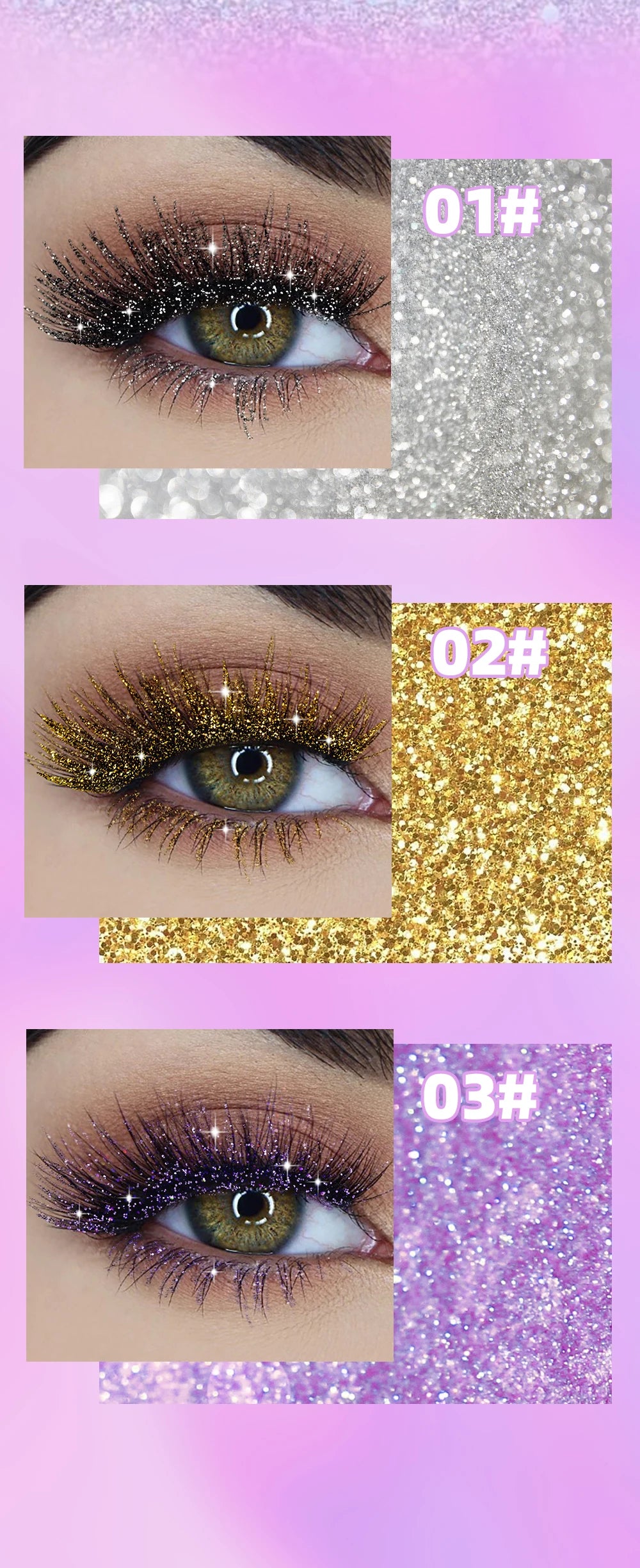 Diamond Galaxy Glitter Mascara – Sweat-Proof, Quick-Dry, Long-Lasting Curling Thick Lash Makeup          Ask ChatGPT
