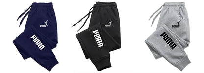 PUAIA Men’s Jogging Pants – Autumn Winter Sport Trousers, Loose Fit Fitness Streetwear Solid Color Outfit