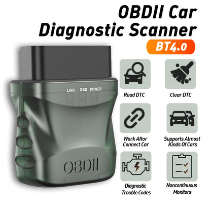 Bluetooth OBD2 Scanner - OBDII/EOBD Car Code Reader with Reset Diagnostic Tool