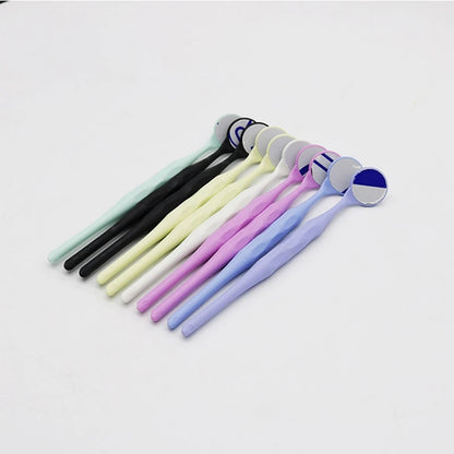 AG 10pcs/Box Dental Mouth Mirrors – Double-Sided Autoclavable Exam Reflectors with Handle for Oral Care & Tooth Whitening