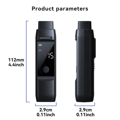 Replaceable Semiconductor Breathalyzer – Alcohol Tester with 4 BAC Measurement Units (%, ‰, mg/100mL, mg/L), Batteries Not Included