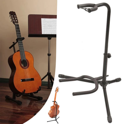 Vertical Folding Guitar Stand – Adjustable Floor Display Stand for Acoustic, Electric, Ukulele, Bass & Pipa