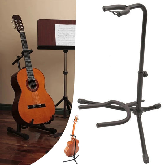 Vertical Folding Guitar Stand – Adjustable Floor Display Stand for Acoustic, Electric, Ukulele, Bass & Pipa