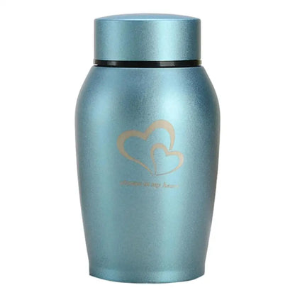Multi-Colored Stainless Steel Pet Urn – Dog, Cat, Bird, Mouse Cremation Ashes Jar, Sealed Memorial Souvenir