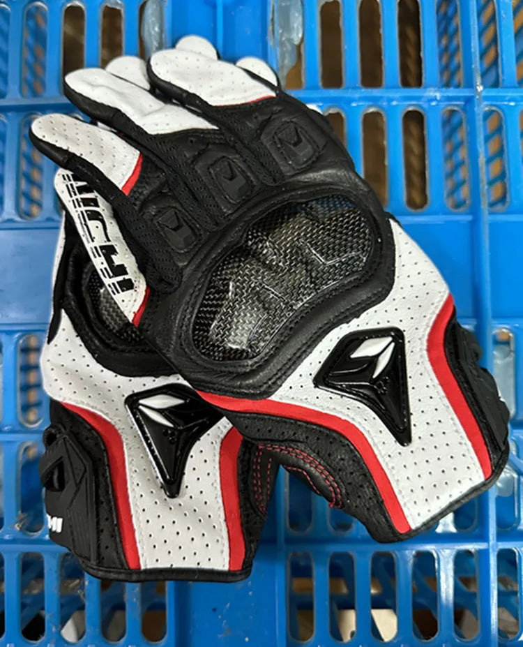 Genuine Leather Motorcycle Gloves – Men's Motocross Racing Gloves RST390/391 – Spring and Autumn Touch Screen Guantes Moto