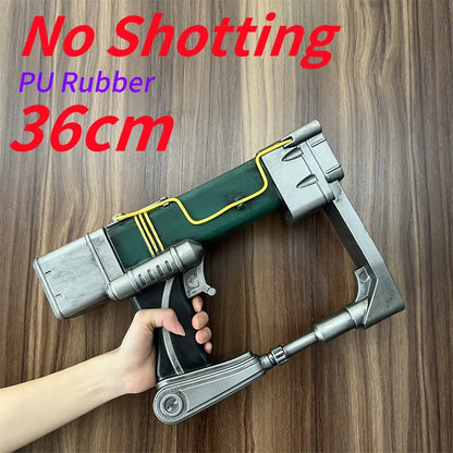 OW Gun Cosplay Meiling Zhou Frost Shock Prop – PU Rubber Weapon Model, Safe Halloween Costume Accessory