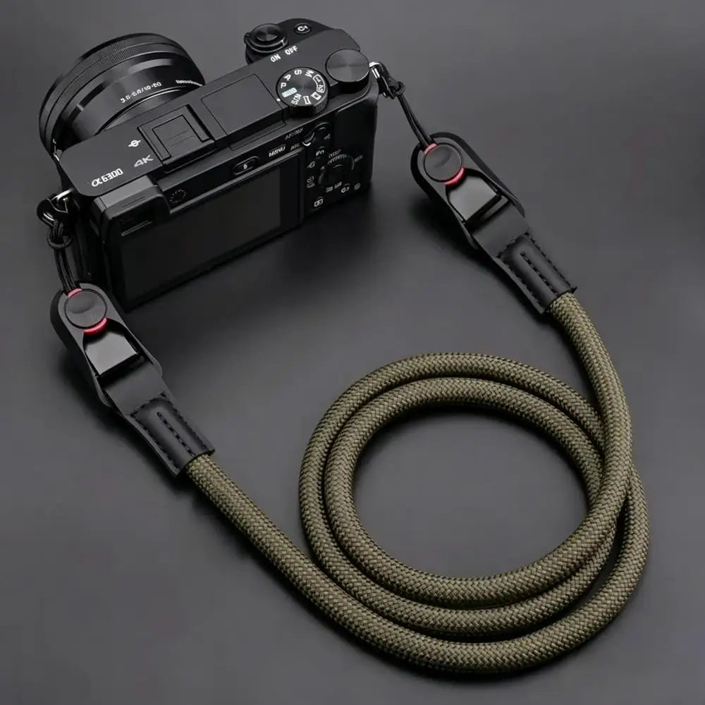 Quick-Release Camera Strap - Adjustable Round Rope Shoulder & Neck Strap for DSLR and Mirrorless Cameras