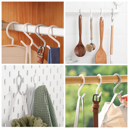 S-Shaped Multi-Purpose Hooks — Flexible Hanging Storage for Wardrobe & Kitchen Accessories