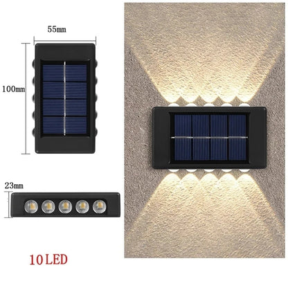 Solar LED Outdoor Wall Light - Waterproof Solar Sensor Lamp for Garden, Yard & Street Decoration