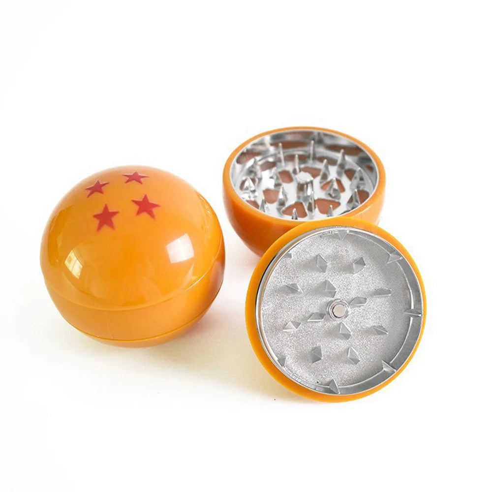 3-Layer Herb Grinder - Sharp Metal Teeth Tobacco Crusher with Pokeball Design Smoking Accessory
