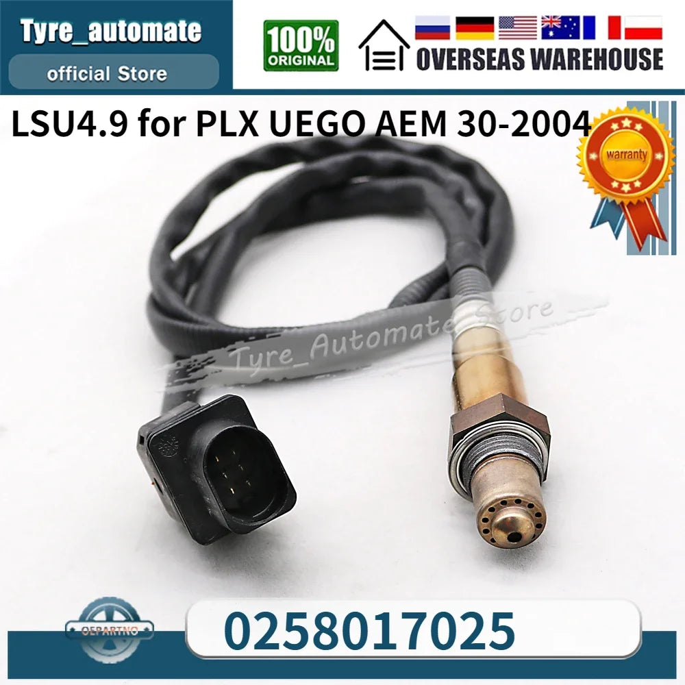 0258017025 LSU 4.9 Wideband Oxygen Lambda Sensor — Compatible with PLX UEGO & AEM 30-2004