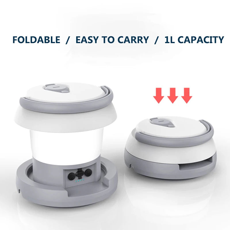 WOWER Portable Foldable Bidet – 1L Travel Toilet Sprayer with Light for Camping & Hiking