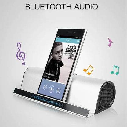 Phone & Tablet Stand with Bluetooth Speaker - Portable Bass Stereo Soundbar for iPad and Mobile Devices