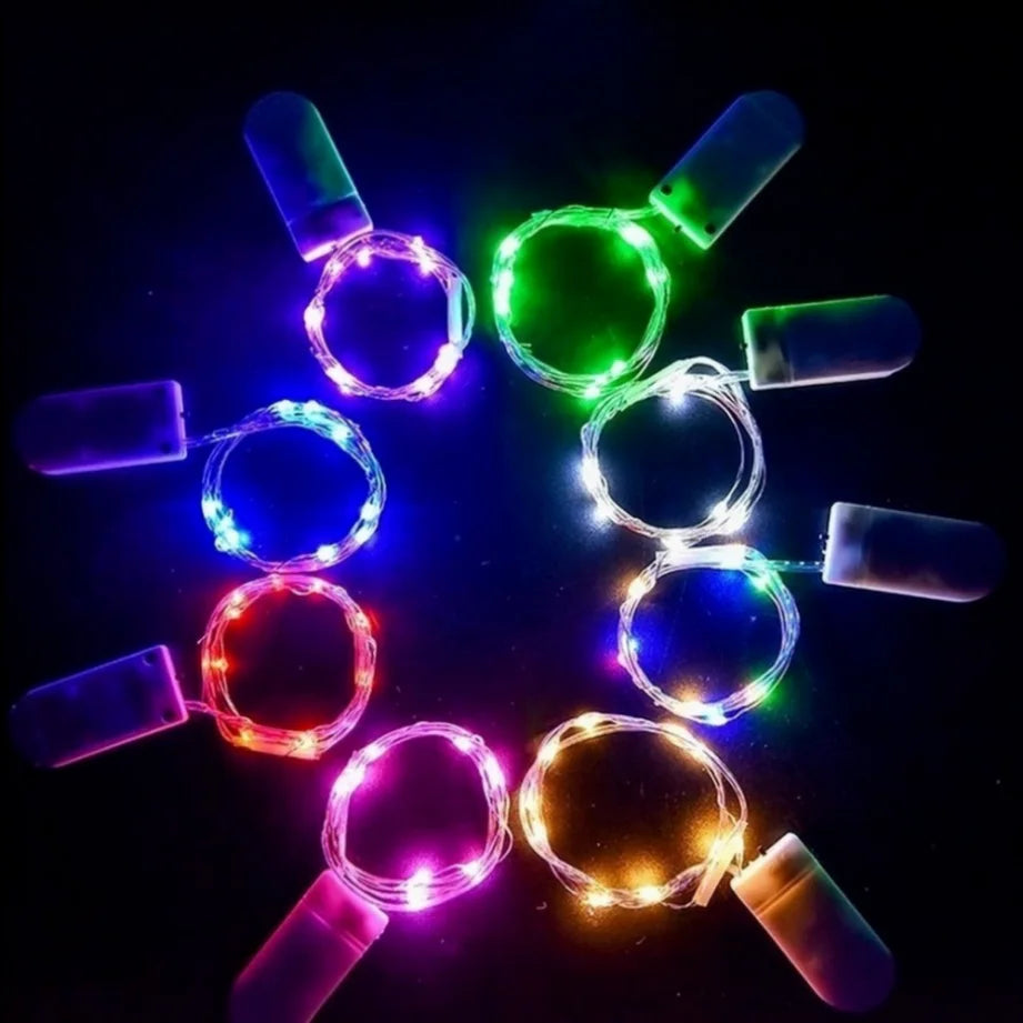 Copper Wire LED String Lights - 6/10PCS Fairy Garland Lights for Christmas, Wedding & Party DIY Decor
