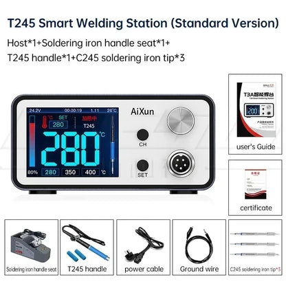 Aixun 200W T3A Smart Soldering Station – T12/T245 Handle for PCB & BGA Motherboard Welding Repair Tools