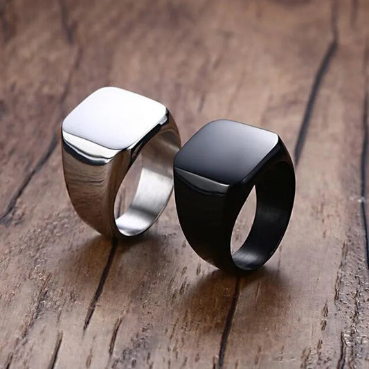 2024 Fashion Stainless Steel Rings for Men – Classical Smooth Surface Wedding Bands, Christmas Party Jewelry Gift