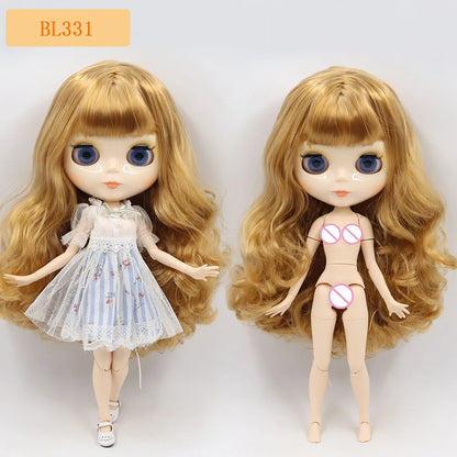ICY DBS Blyth Doll – 1/6 BJD Customized Nude Joint Body, White Skin Glossy & Matte Face, 30cm Girl Toy Gift