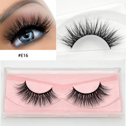 3D Real Mink False Eyelashes – Thick Handmade Strip Lashes with Glitter Packing for Makeup Beauty D101