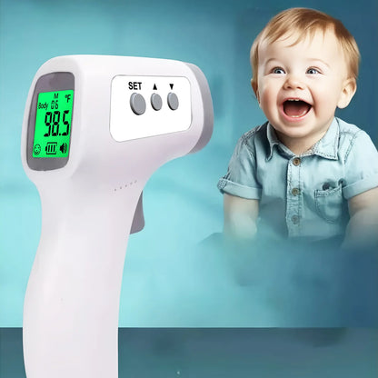 Portable Medical Thermometer & Oximeter Set - Non-Contact Infrared Ear Thermometer and Blood Oxygen Monitor for Adults and Children