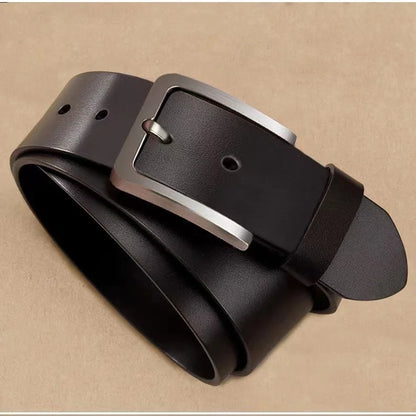 Men’s Luxury Designer PU Leather Belt – Adjustable Alloy Buckle for Jeans & Business (105-125cm)