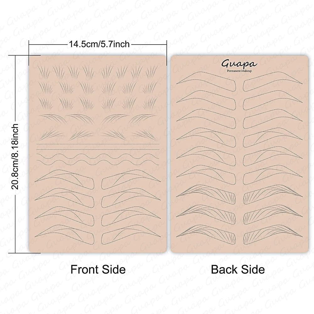 Microblading Practice Skin Sheets — Eyebrow Segment Tip Joint Texture for Semi-Permanent Makeup Training