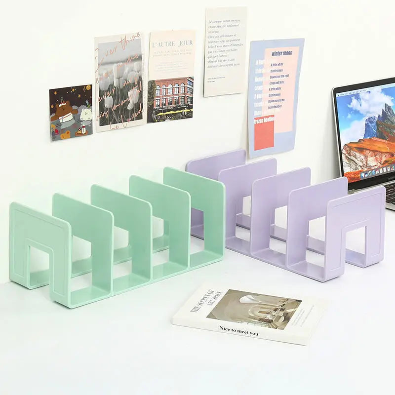Multi-Function Bookshelf & Bookend Organizer – Desk Stand for Books, Magazines, CDs, Files, School & Office Supplies