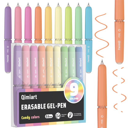 Cute Eggshell Erasable Gel Pens - Retractable Fine-Point Pens with Vibrant Erasable Ink for School, Office & Writing