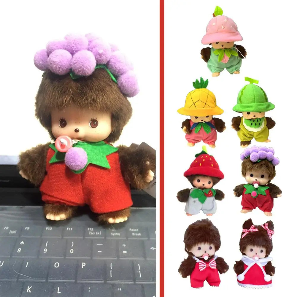 Fruit Adventure Strawberry Plush Doll – Cute PP Cotton Monchichi-Style Toy Bag Pendant Gift 15cm