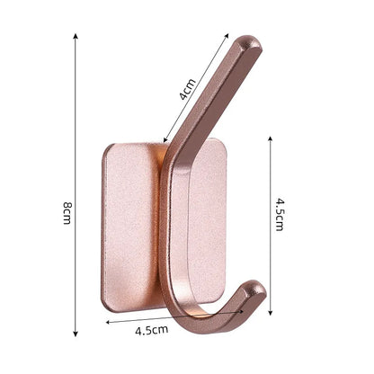 Self-Adhesive Wall Hooks – Multi-Purpose Towel, Coat, Robe, Key, and Bag Hangers for Bathroom, Kitchen, and Home Organization