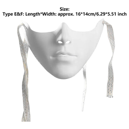 Cyberpunk Mechanical Half Face Mask — Technological Wings Mask for Men & Women, Halloween, Carnival, Dress-Up Props