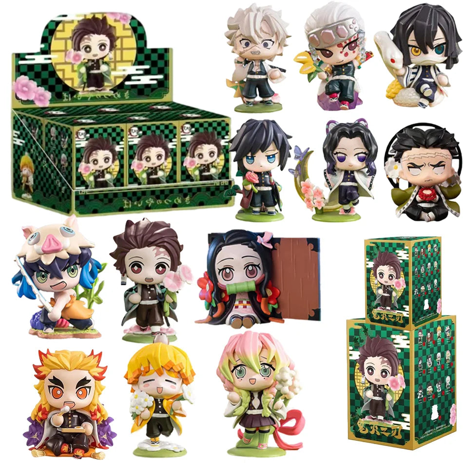 Demon Slayer Tanjiro & Nezuko Figure Blind Box – Anime Cartoon Statue Model Ornament, Creative Surprise Gift