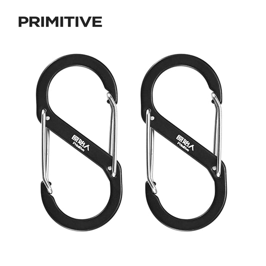PRIMITIVE Aluminum Alloy Carabiner - Heavy Duty Dual Lock S-Biner Keychain Hook